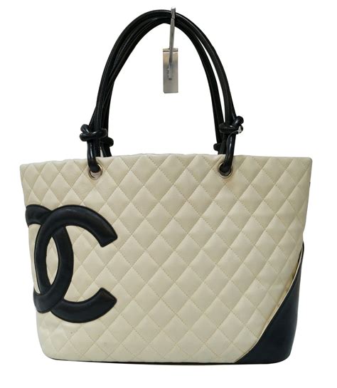 chanel cambon tote white|chanel grand shopping tote price.